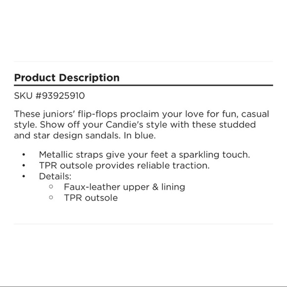 NEW CANDIE’S Galaxy Sandals Flip Flops Studded Stars Medium 7/8 Women’s - Picture 7 of 15